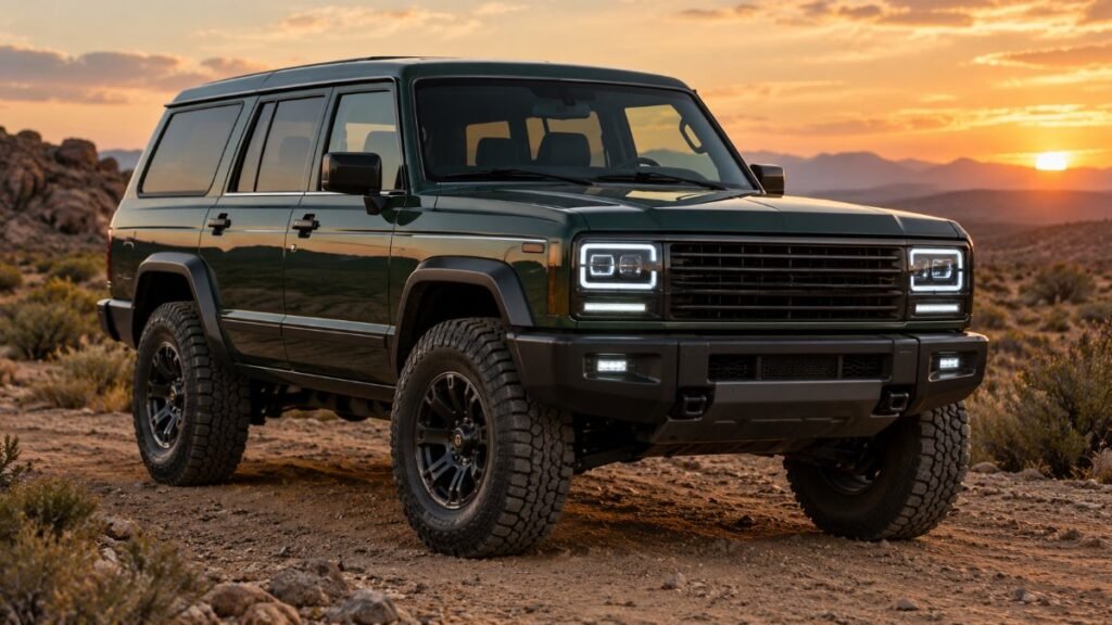 Artist concept of a boxy body-on-frame off-road SUV like the rumored new GMC Jimmy