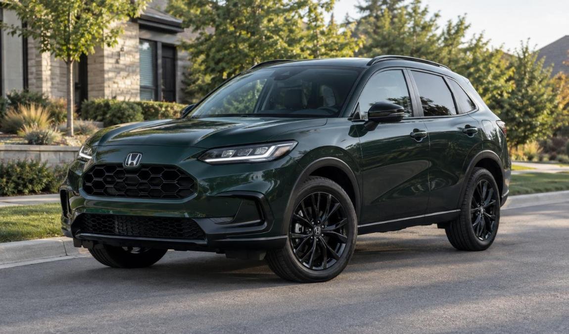 2027 Honda HR-V Sport in Nordic Forest Pearl with black wheels